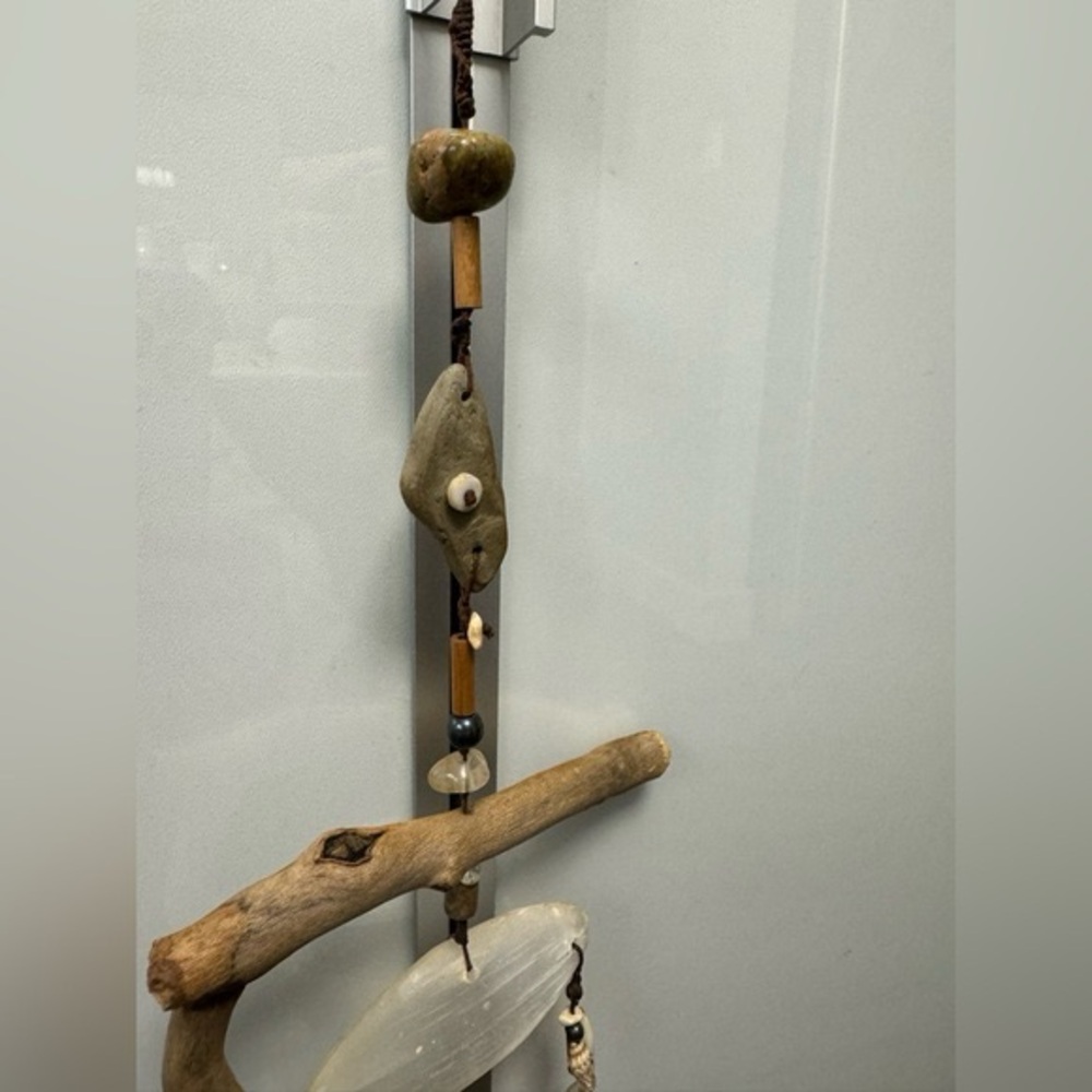 Original Dreamcatcher Hand Made Natural Elements Wood Stone Feather - Picture 3 of 4